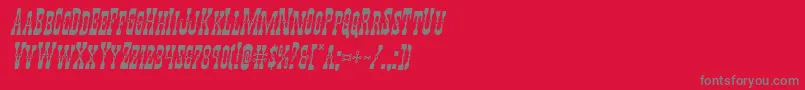 Youngerbrosital Font – Gray Fonts on Red Background