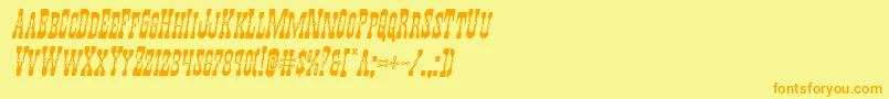 Youngerbrosital Font – Orange Fonts on Yellow Background