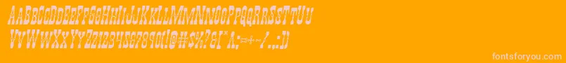 Youngerbrosital Font – Pink Fonts on Orange Background