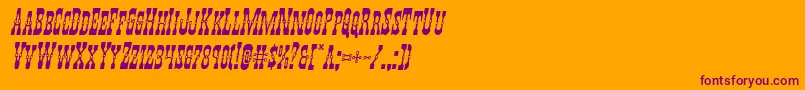 Youngerbrosital Font – Purple Fonts on Orange Background