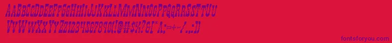 Youngerbrosital Font – Purple Fonts on Red Background