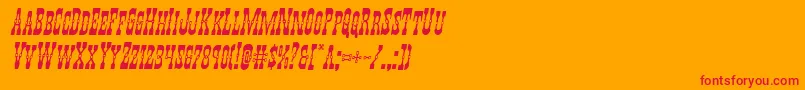 Youngerbrosital Font – Red Fonts on Orange Background