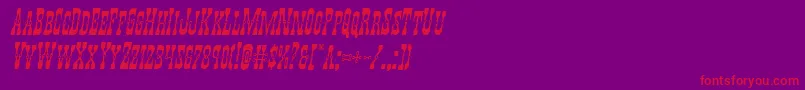 Youngerbrosital-Schriftart – Rote Schriften auf violettem Hintergrund