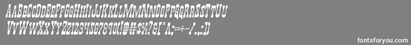 Шрифт Youngerbrosital – белые шрифты на сером фоне