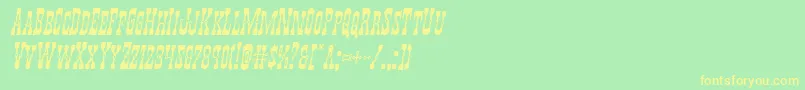 Youngerbrosital Font – Yellow Fonts on Green Background
