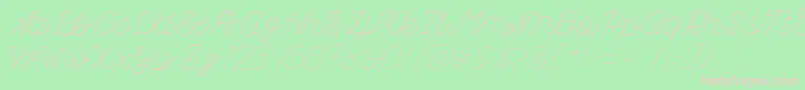 Kanuda Font – Pink Fonts on Green Background