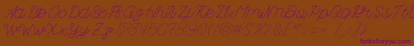 Шрифт Kanuda – фиолетовые шрифты на коричневом фоне