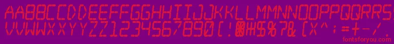 Digital Dream Fat Skew Narrow Font – Red Fonts on Purple Background