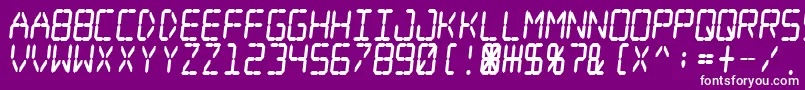 Digital Dream Fat Skew Narrow Font – White Fonts on Purple Background