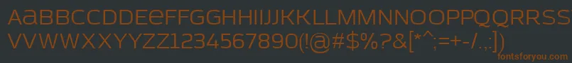 Czcionka AzoftSans – brązowe czcionki na czarnym tle