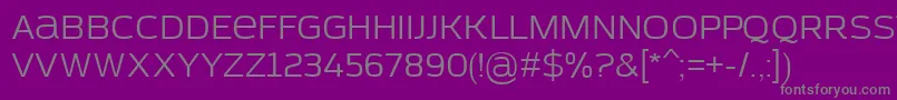 フォントAzoftSans – 紫の背景に灰色の文字