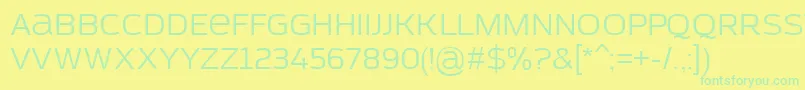 AzoftSans Font – Green Fonts on Yellow Background