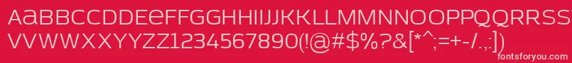AzoftSans Font – Pink Fonts on Red Background