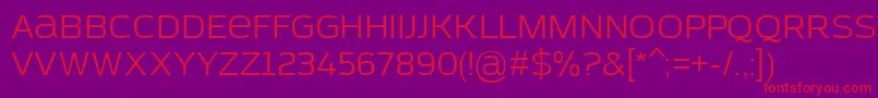 AzoftSans Font – Red Fonts on Purple Background