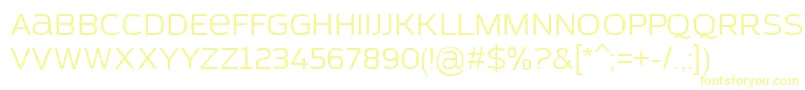 AzoftSans Font – Yellow Fonts on White Background