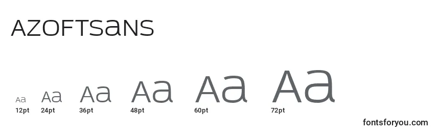 Размеры шрифта AzoftSans