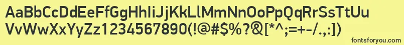 PfdindisplayproMedium Font – Black Fonts on Yellow Background