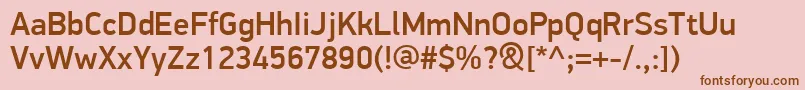 PfdindisplayproMedium Font – Brown Fonts on Pink Background