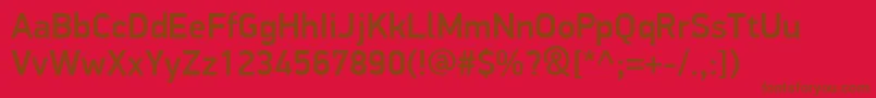 PfdindisplayproMedium Font – Brown Fonts on Red Background