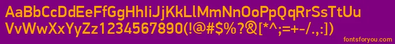 PfdindisplayproMedium Font – Orange Fonts on Purple Background