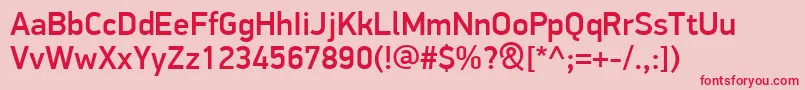 PfdindisplayproMedium Font – Red Fonts on Pink Background