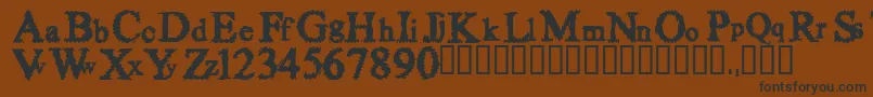 Fuzzysock Font – Black Fonts on Brown Background