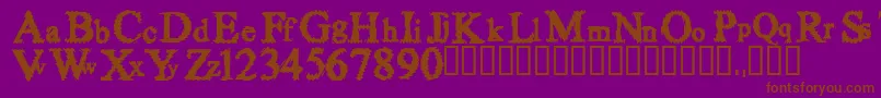 Fuzzysock Font – Brown Fonts on Purple Background