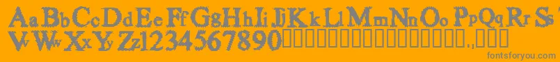 Fuzzysock Font – Gray Fonts on Orange Background