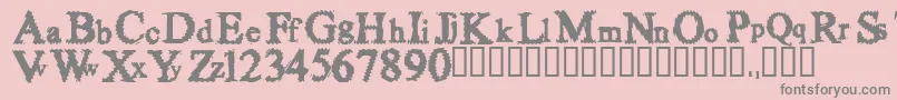 Fuzzysock Font – Gray Fonts on Pink Background