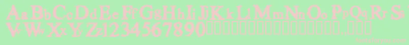 Fuzzysock Font – Pink Fonts on Green Background