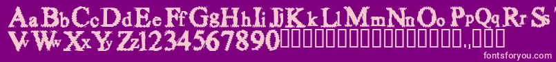 Fuzzysock Font – Pink Fonts on Purple Background