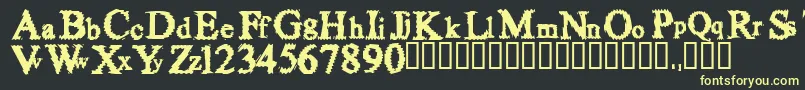 Fuzzysock Font – Yellow Fonts on Black Background