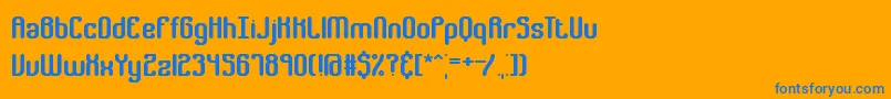 GatherBrk Font – Blue Fonts on Orange Background