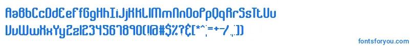 フォントGatherBrk – 白い背景に青い文字