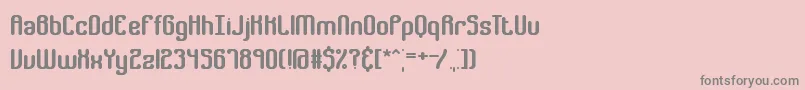 フォントGatherBrk – ピンクの背景に灰色の文字