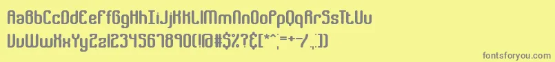GatherBrk-Schriftart – Graue Schriften auf gelbem Hintergrund