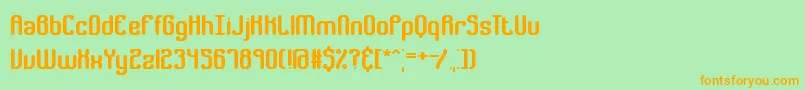GatherBrk Font – Orange Fonts on Green Background