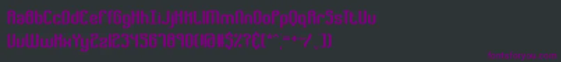 フォントGatherBrk – 黒い背景に紫のフォント