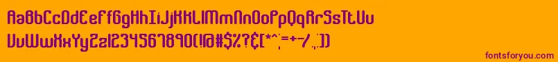 GatherBrk Font – Purple Fonts on Orange Background