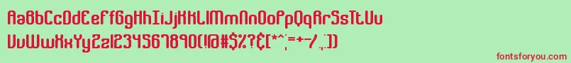 GatherBrk Font – Red Fonts on Green Background