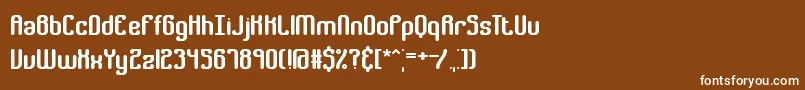 フォントGatherBrk – 茶色の背景に白い文字