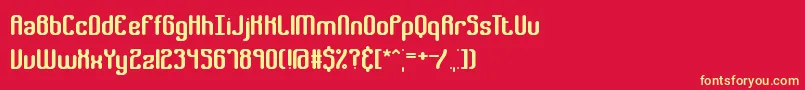 GatherBrk Font – Yellow Fonts on Red Background