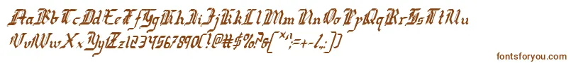 Шрифт Redcoatci – коричневые шрифты на белом фоне
