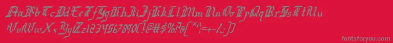 Redcoatci Font – Gray Fonts on Red Background