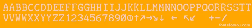 Teletype19451985 Font – Pink Fonts on Orange Background