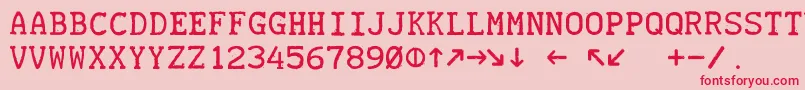 Teletype19451985 Font – Red Fonts on Pink Background