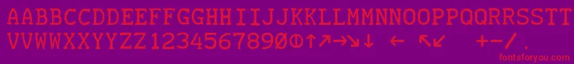 Teletype19451985 Font – Red Fonts on Purple Background