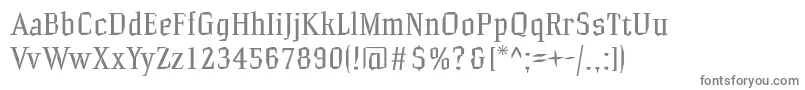 フォントHammrg – 白い背景に灰色の文字