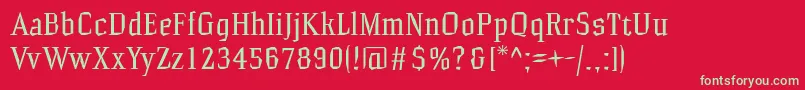 Hammrg Font – Green Fonts on Red Background