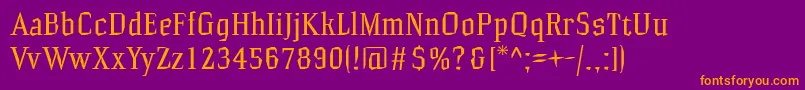 Hammrg Font – Orange Fonts on Purple Background